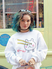 Kawaii bunny monster sweatshirt.
