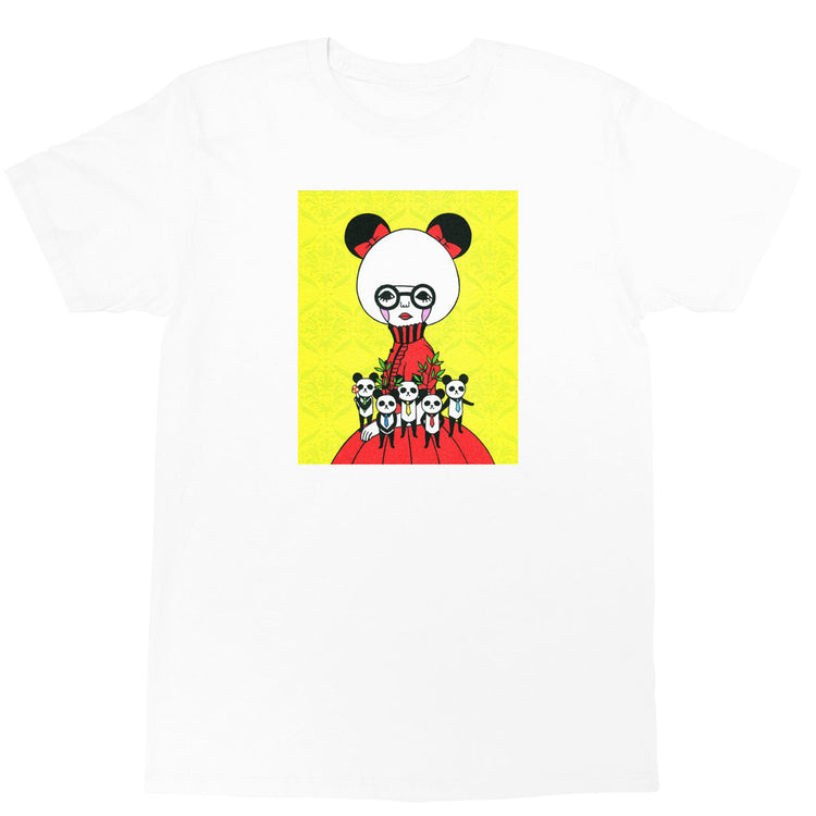 Panda anime girl graphic t-shirt.