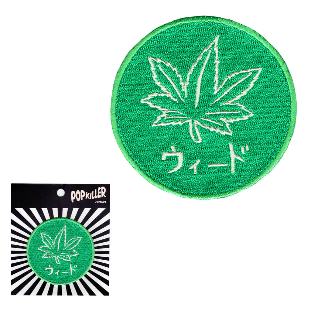 Japanese weed iron on patch.