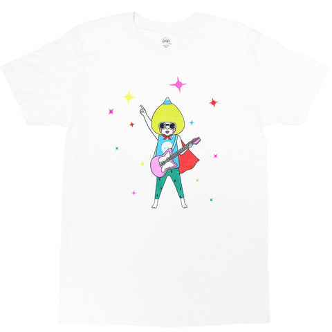 Japanese superhero graphic t-shirt.