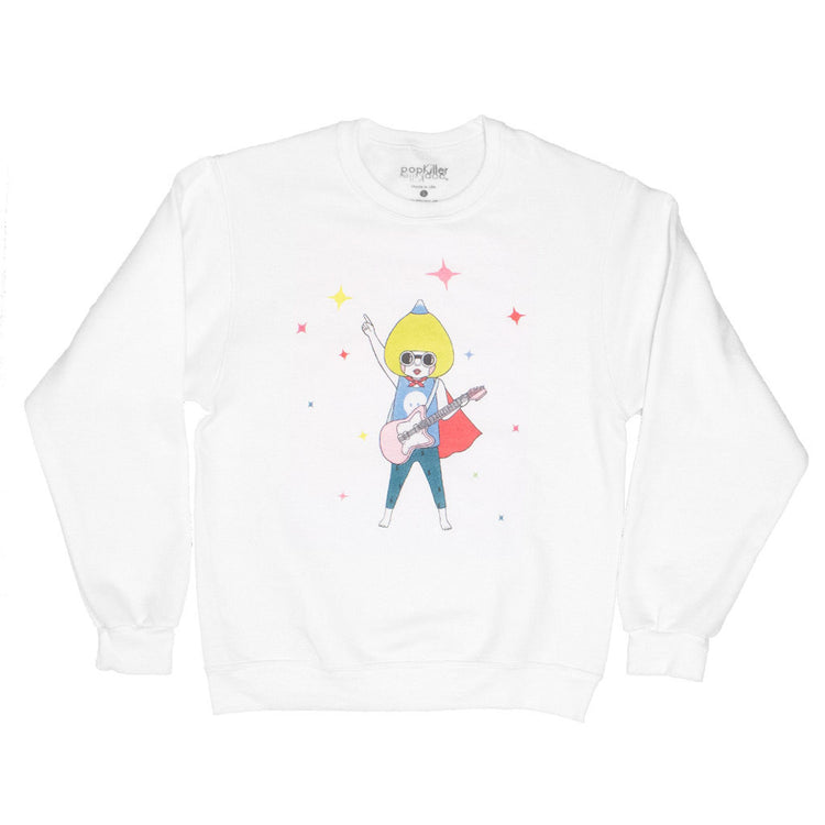 Rock 'n' roll character sweater.