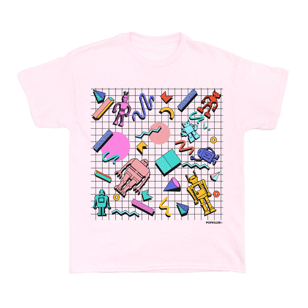Kawaii pink vaporwave robot t-shirt.