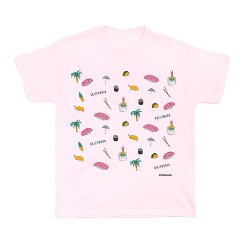 Pink California food tee.