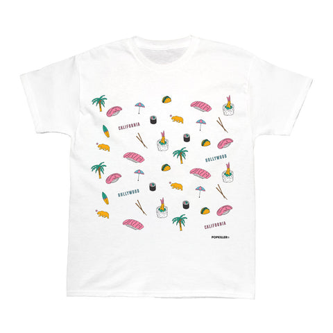 California foodie graphic t-shirt.
