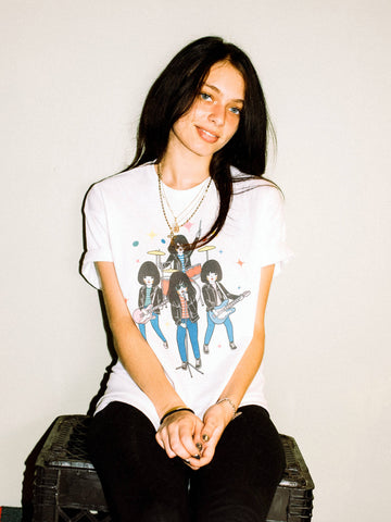 Kawaii Ramones punk graphic t-shirt.