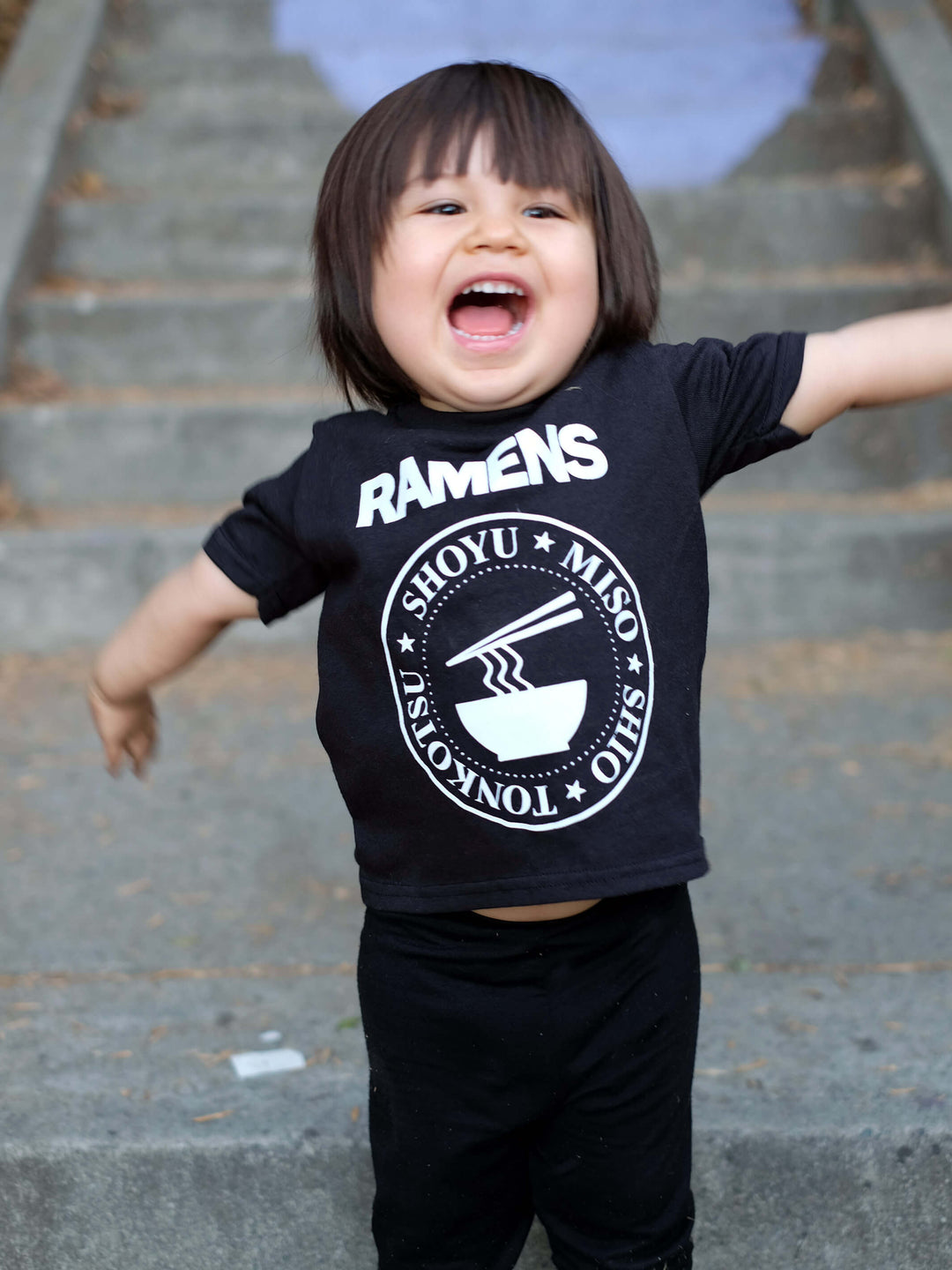 Punk band ramen parody t-shirt.