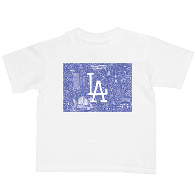 Famous Los Angeles landmarks kid's t-shirt.