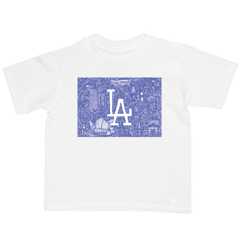 Famous Los Angeles landmarks kid's t-shirt.