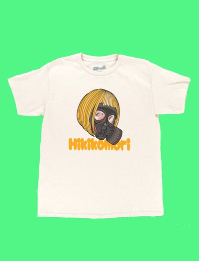 Gas mask punk babe graphic tee.