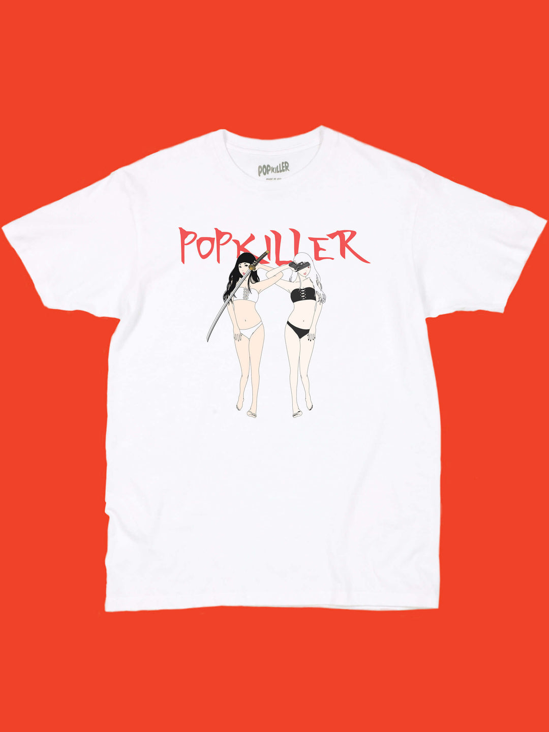 Killer anime girls graphic t-shirt.
