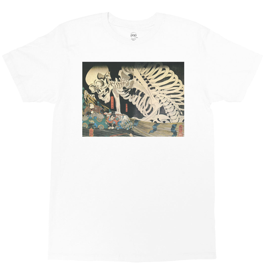 Creepy Japanese skeleton t-shirt.