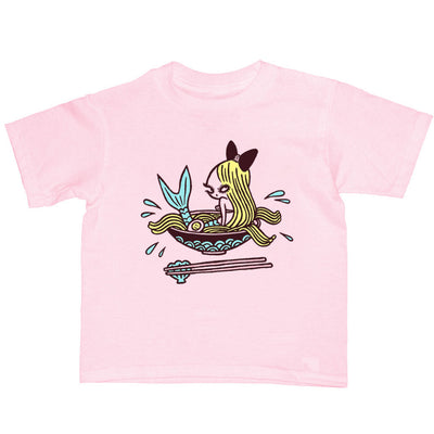 Pink kawaii mermaid graphic t-shirt.