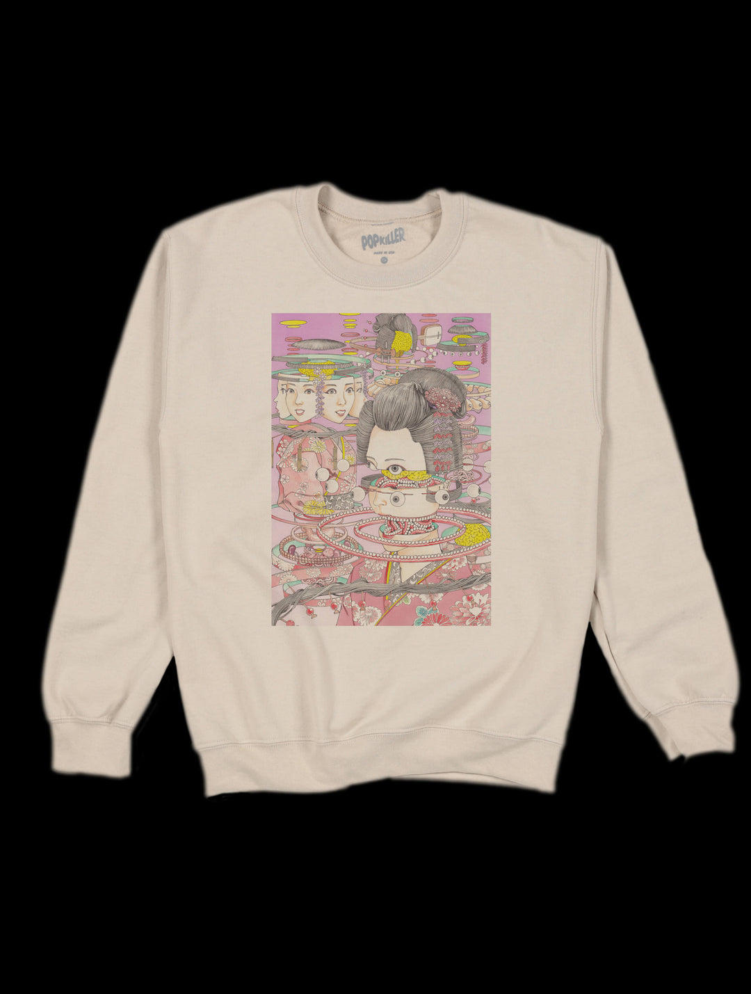 Popkiller Artist Series Shintaro Kago Geisha Factorization Pullover Sweatshirt