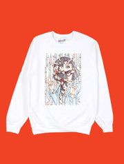 Creepy body modification anime schoolgirl canvas tote bag design by Japanese guro manga artist Shintaro Kago.