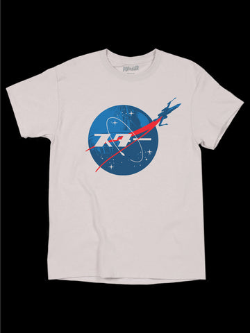 Vaporwave Japanese Nasa logo graphic t-shirt by LA brand Popkiller.