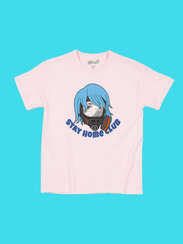 Stay home club kawaii graphic t-shirt.