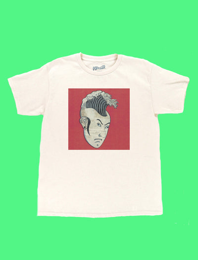 Surfing Japanese street punk art graphic t-shirt.