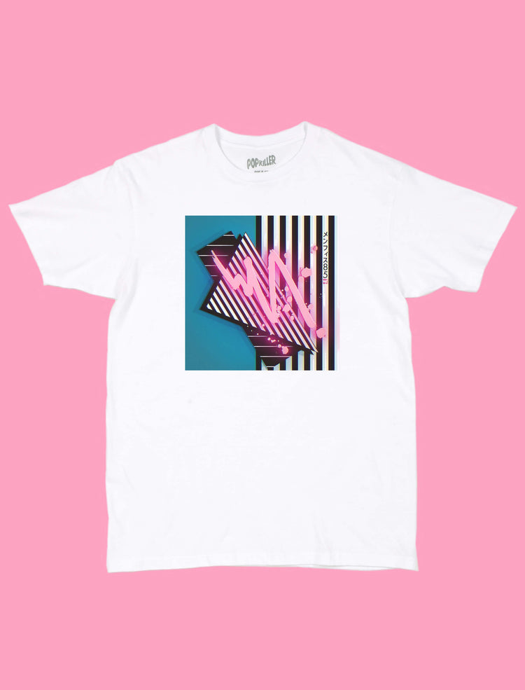 Synthwave memphis aesthetic t-shirt.
