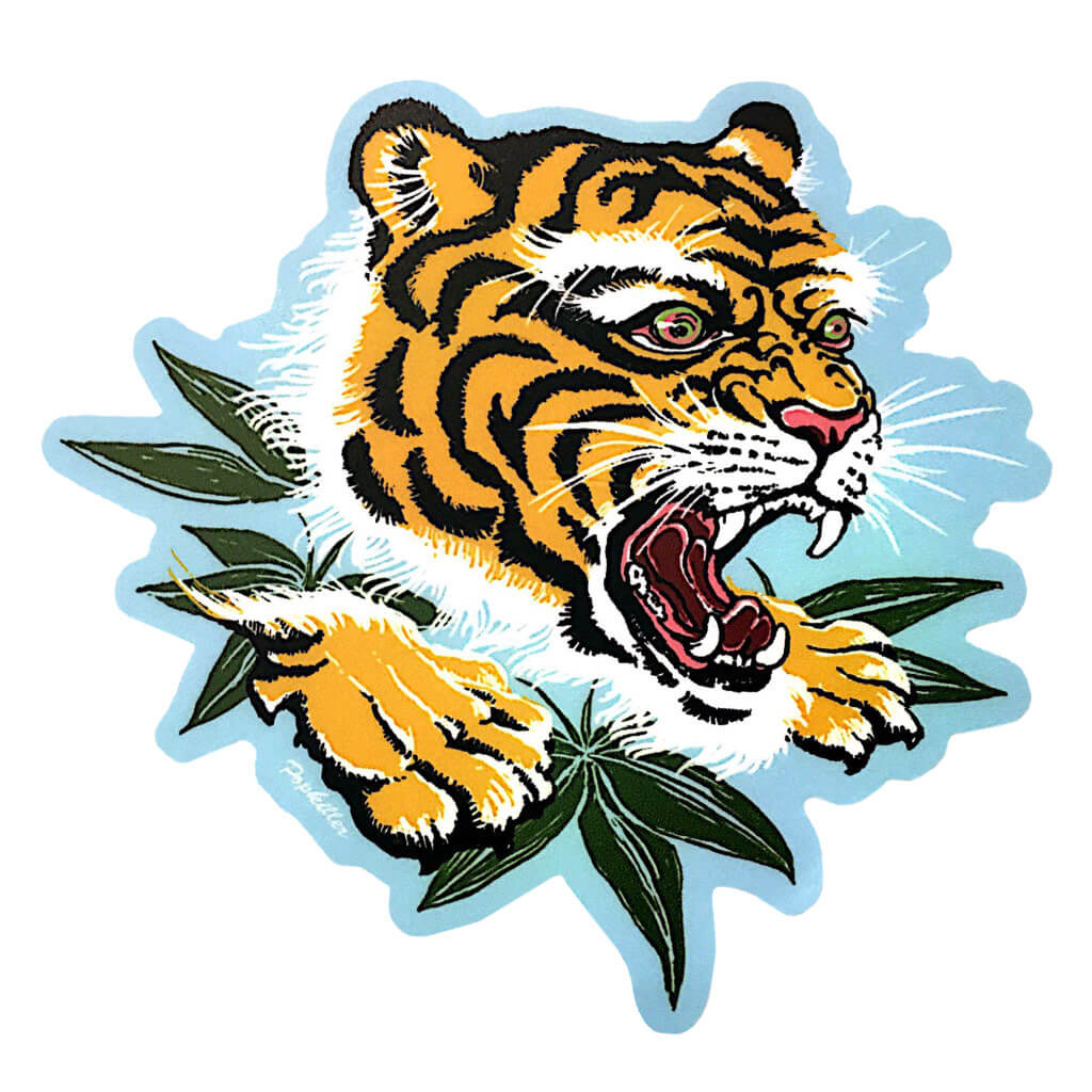 Tiger ska vinyl sticker.