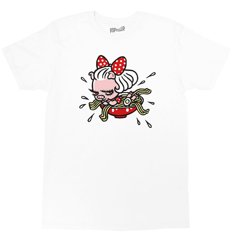 Kawaii pork ramen graphic t-shirt.
