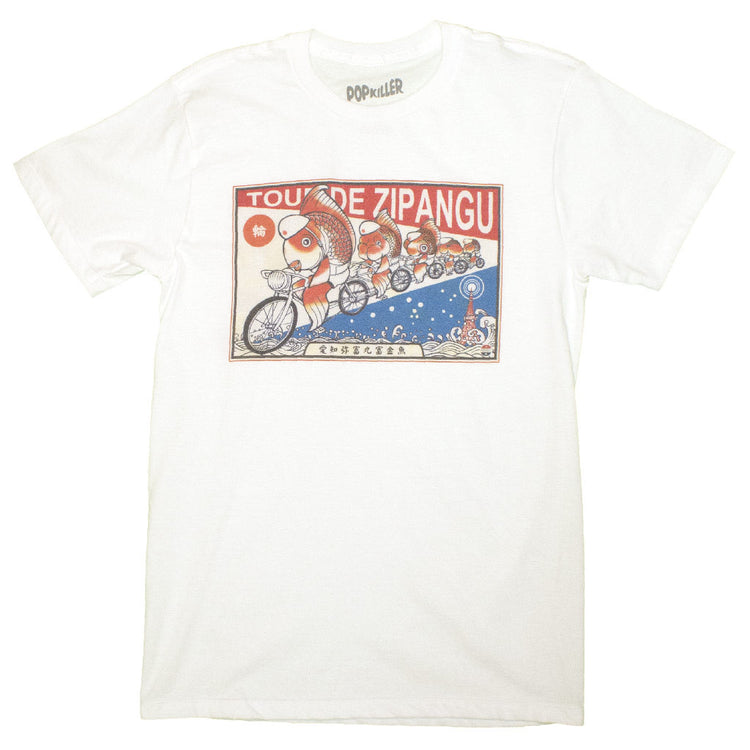 Kraftwerk koi fish graphic t-shirt by Japanese artist Anraku.