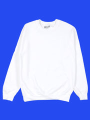 Popkiller custom printed white sweatshirt.