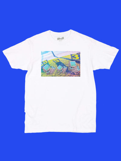 Vaporwave aesthetic $3 car wash graphic tee.