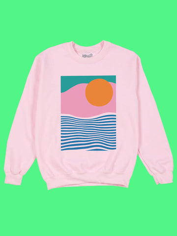 Vaporwave sunset pink sweater.