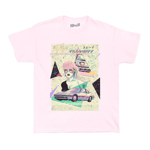 80s retrowave aesthetic t-shirt.