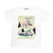 Synthwave aesthetic graphic t-shirt.