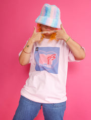 Old web digital vaporwave heart t-shirt.