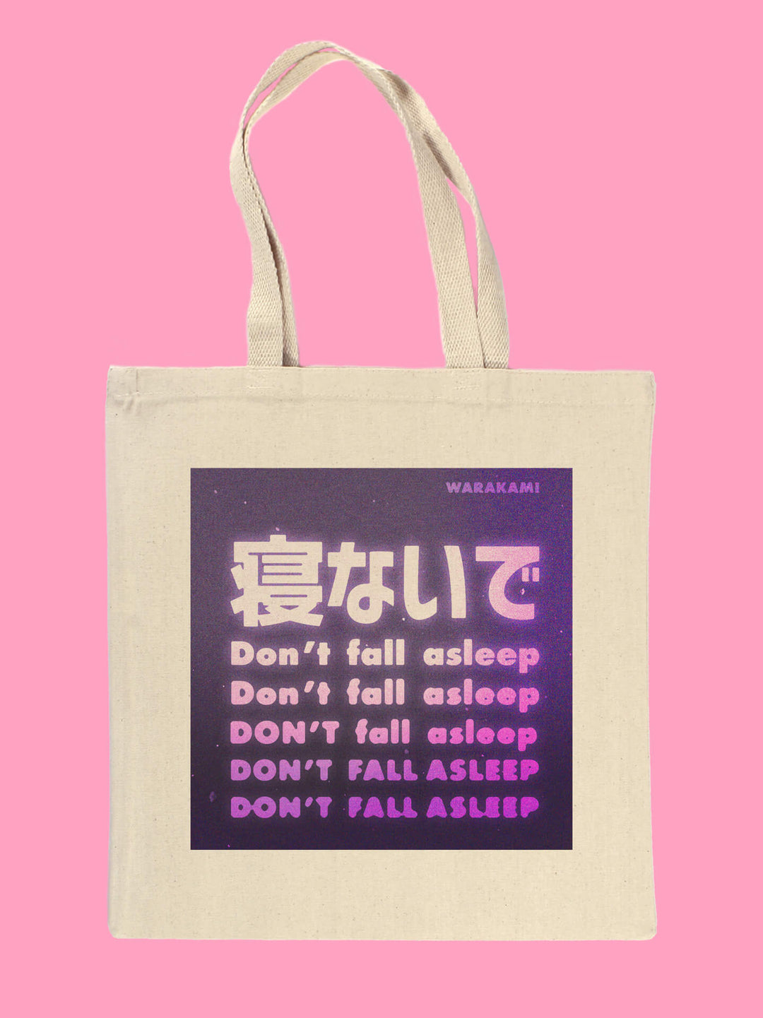 Japanese vaporwave retrowave aesthetic canvas book bag.