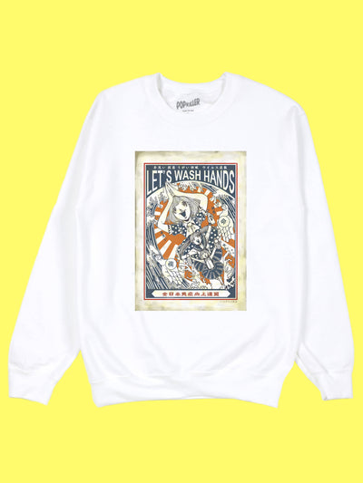Washing your hands graphic sweater.