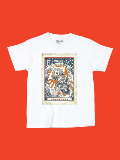 Hand washing graphic t-shirt.