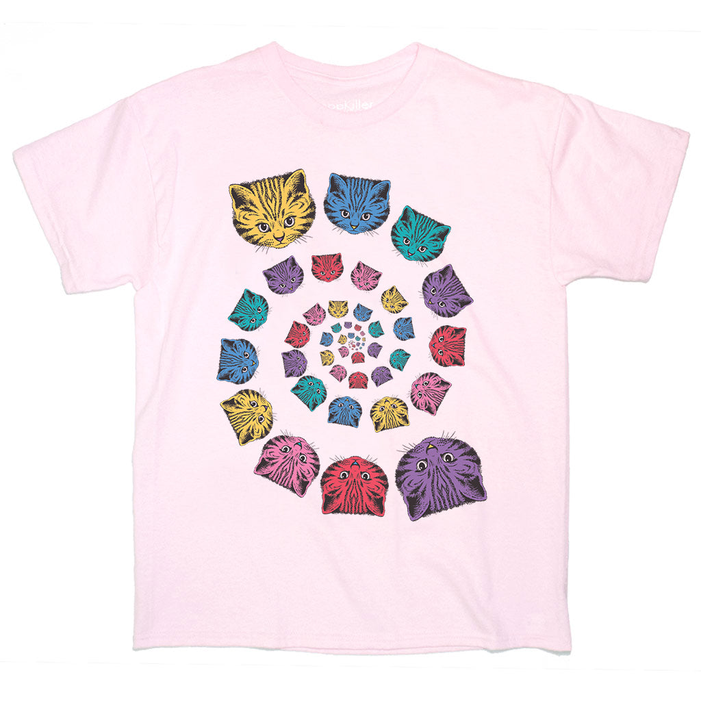 Rainbow kawaii cat t-shirt.