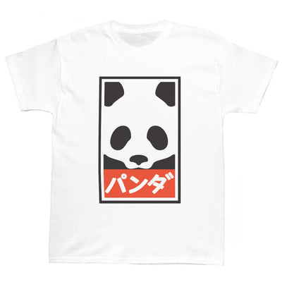 Minimal panda design graphic t-shirt.